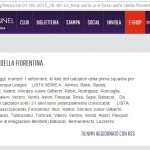 La Fiorentina sbaglia lista e si aggiudica il Rutto d’Oro di settembre 2015